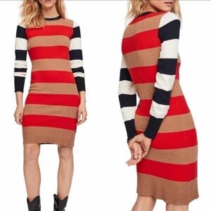 SCOTCH & SODA Striped Knit Dress Women Size Large